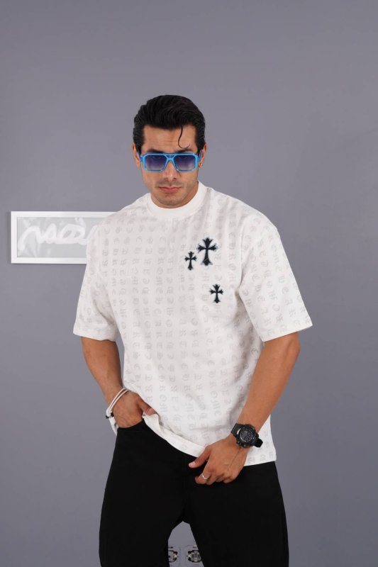 تیشرت مردانه طرح دار گلدوزی کد 6009171